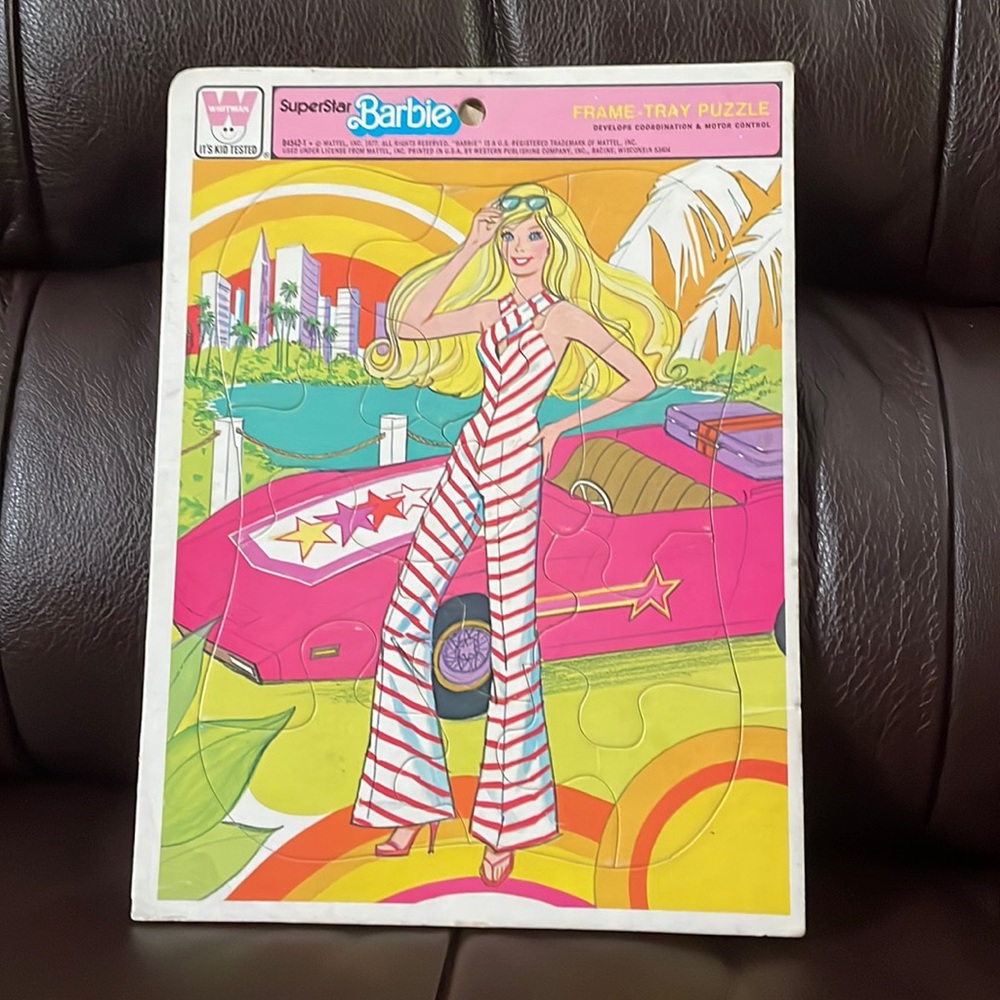 1997 vintage Barbie tray puzzle.